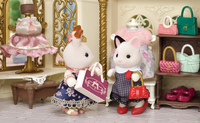Sylvanian Families La valisette de mode et grande sœur chat bicolore