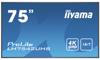iiyama iiyama LH7542UHS-B1 Signage-Display Digital Beschilderung Flachbildschirm 189,2 cm (74.5 Zoll) LED 500 cd/m² 4K Ultra HD Schwarz Eingebauter Prozessor Android 8.0 https://images.icecat.biz/img/gallery_lows/78801802_6626424804.jpg