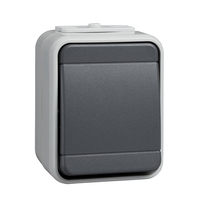 4013984108729 - 442109 - Taster 10A 1S IP44 AquaTop Steckklemme licht basaltgrau 4013984108729 - 442109 - Taster 10A 1S IP44 AquaTop Steckklemme licht basaltgrau