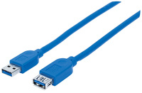 Manhattan 325394 cable USB USB 3.2 Gen 1 (3.1 Gen 1) 1 m USB A Azul