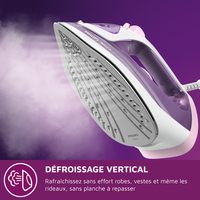 Philips 3000 series DST3010/30 fer à repasser Fer à vapeur Semelle en céramique 2000 W Violet, Blanc
