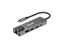 Equip USB-C 5-in-1-Multifunktionsadapter, HDMI, Gigabit LAN, USB 3.2 GEN1, 100W USB PD