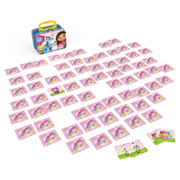 Games Gabby&amp;quot;s Dollhouse, Jeu de mémoire dans une mini-boîte en métal, Jeu de mémoire pour filles, Jeu d&amp;quot;apprentissage facile en famille, pour les enfants à partir de 3 ans
