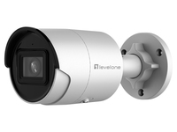 LevelOne GEMINI Festbrennweiten-Bullet-IP-Netzwerkkamera, 4-Megapixel, H.265, 802.3af PoE, Innen-/Außenbereich