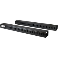 Startech.COM Vertical Cable Organizer W/ Finger Ducts - 20U - 6 FT. 2 YR
