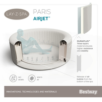 Bestway Lay-Z-Spa 77&quot; x 26&quot;/1.96m x 66cm Paris AirJet