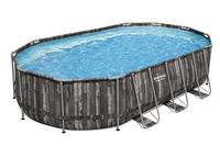 Bestway Power Steel 20&amp;quot; x 12&amp;quot; x 48&quot;/6.10m x 3.66m x 1.22m Oval Pool Set