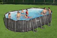 Bestway Power Steel 20&amp;quot; x 12&amp;quot; x 48&quot;/6.10m x 3.66m x 1.22m Oval Pool Set