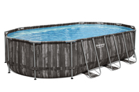 Bestway Power Steel 20&amp;quot; x 12&amp;quot; x 48&quot;/6.10m x 3.66m x 1.22m Oval Pool Set