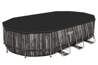 Bestway Power Steel 20&amp;quot; x 12&amp;quot; x 48&quot;/6.10m x 3.66m x 1.22m Oval Pool Set
