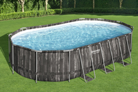 Bestway Power Steel 20&amp;quot; x 12&amp;quot; x 48&quot;/6.10m x 3.66m x 1.22m Oval Pool Set