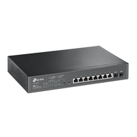 TP-Link TL-SG2210MP commutateur réseau Géré L2/L2+ Gigabit Ethernet (10/100/1000) Connexion Ethernet, supportant l&amp;quot;alimentation via ce port (PoE) 1U Noir