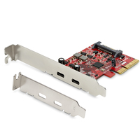 StarTech.com PCIe USB 3.1 Card, 2x USB C 3.1 Gen 2 10Gbps, PCIe Gen 3 x4, A ...