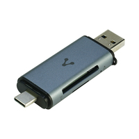 Vorago CR-350 lector de tarjeta USB 3.0 Type-A/Type-C Plata