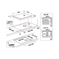 Whirlpool WS Q2160 NE Noir Intégré (placement) 59 cm Plaque avec zone à induction 4 zone(s)