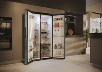 Haier SBS 90 Serie 5 HSW59F18EIMM frigo américain Pose libre 601 L E Platine, Acier inoxydable