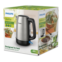 Philips Daily Collection Bouilloire, Métal, couvercle à ressort, voyant, 1,7 l