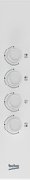 Beko HIGG 64123 SW plaque Blanc Intégré (placement) 60 cm Gaz 4 zone(s)
