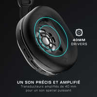Turtle Beach Casque gaming sans fil Stealth 500 officiel pour Xbox Series X|S, Xbox One et fonctionne via Bluetooth avec les PC, la Switch et mobile - 40 heures de batterie, coussinets en mousse à mémoire de forme et microphone désactivable par basculemen
