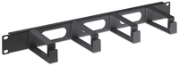Intellinet Panel Administrador de Cable 19" 1 U, 4 arillos plásticos largos, Negro