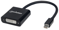 Manhattan 322485 adaptador de cable de vídeo Mini DisplayPort DVI-I Negro