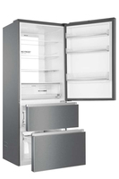 Haier 3D 70 Serie 3 A3FE743CPJ réfrigérateur-congélateur Autoportante 450 L E Platine, Acier inoxydable