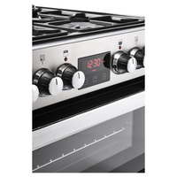 Belling Cookcentre 60 cm Dual Fuel Cuisinière Gaz Noir, Acier inoxydable A