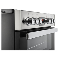 Belling Cookcentre 60 cm Dual Fuel Cuisinière Gaz Noir, Acier inoxydable A