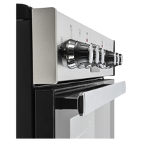 Belling Cookcentre 60 cm Dual Fuel Cuisinière Gaz Noir, Acier inoxydable A