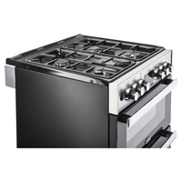 Belling Cookcentre 60 cm Dual Fuel Cuisinière Gaz Noir, Acier inoxydable A