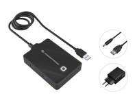 Conceptronic HUBBIES 4-Port-USB-3.0-Hub mit Netzteil, 90cm Kabel - HUBBIES11BP