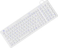 KeySonic KSK-6031INEL Tastatur Industriell USB QWERTZ Deutsch Weiß - 60886