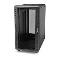 StarTech.com Gabinete Rack para Servidores 18U 19" 4 Postes - Rack de Servidores con Cerradura y Seguro - Rack con Ruedas y Rieles de Montaje Ajustables para Equipo de Red