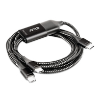 CLUB3D USB Type-C, Y charging cable to 2x USB Type-C max. 100W, M/M - CAC-1527