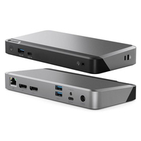 ALOGIC DUPRMX2-WW laptop-dockingstation & portreplikator Kabelgebunden USB 3.2 Gen 1 (3.1 Gen 1) Type-C Grau, Schwarz