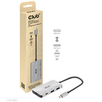 8719214472061 - Usb Gen2 Typ-C pd Lade-Hub auf 2x Typ-C 10G Ports und 2x USB-Typ-A 10G (CSV-1543) - Club 3d