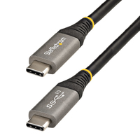 StarTech.com Cable de 1m USB-C de 10Gbps - Cable USB Tipo C Certificado por USB-IF - Cable USB TipoC USB 3.1/3.2 Gen 2 con Carga por Entrega de Alimentación PD de 100W (5A) Modo Alt de DP
