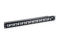 Equip 24-Port Keystone Cat.6A Geschirmtes Patch Panel, Schwarz - 769324