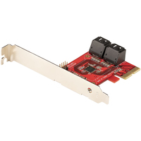 StarTech.com SATA PCIe Card, 4 Port PCIe SATA Expansion card, 6Gbps SATA Ca ...