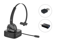 Conceptronic POLONA Kabelloses Bluetooth-Headset mit Ladedoc & USB - POLONA03BDA