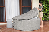Bestway Lay-Z-Spa Spa gonflable Zurich AirJet avec couverture EnergySense pour 2 à 4 personnes