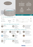 Bestway Lay-Z-Spa Spa gonflable Zurich AirJet avec couverture EnergySense pour 2 à 4 personnes