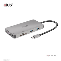 CLUB3D USB Gen1 Type-C 9-in-1 hub with HDMI, VGA, 2x USB Gen1 Type-A, - CSV-1594