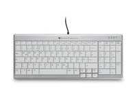 8719274673514 - BakkerElkhuizen UltraBoard 960 Standard Compact Tastatur Büro USB QWERTZ Schweiz Silber Weiß