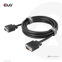 CLUB3D VGA Cable Bidirectional M/M 3m/9.84ft 28AWG - CAC-1703