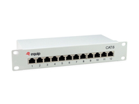 Equip 12-Port Cat.6 Geschirmtes Patch Panel, Hellgrau - 208014