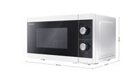 Sharp YC-MG01E-W micro-onde Comptoir Micro-ondes grill 20 L 800 W Noir, Blanc