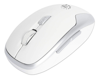 Manhattan Nanorreceptor USB-A, seis botones con rueda de desplazamiento, 800/1200/1600 ppp, contorno agradable para la muñeca, blanco