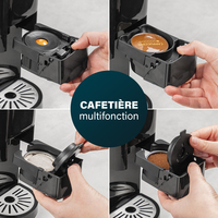 Princess 01.249450.01.001 Machine à café multi capsules Inox - 4 en 1