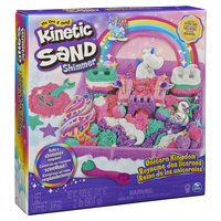 Kinetic Sand SABLE MAGIQUE - ROYAUME DES LICORNES 907 G + 8 MOULES - Créez Différentes Formes Hypnotisantes avec Ce Sable Magique Et Coloré comme De La Pâte A Modeler - Jouet Enfant 3 Ans Et +